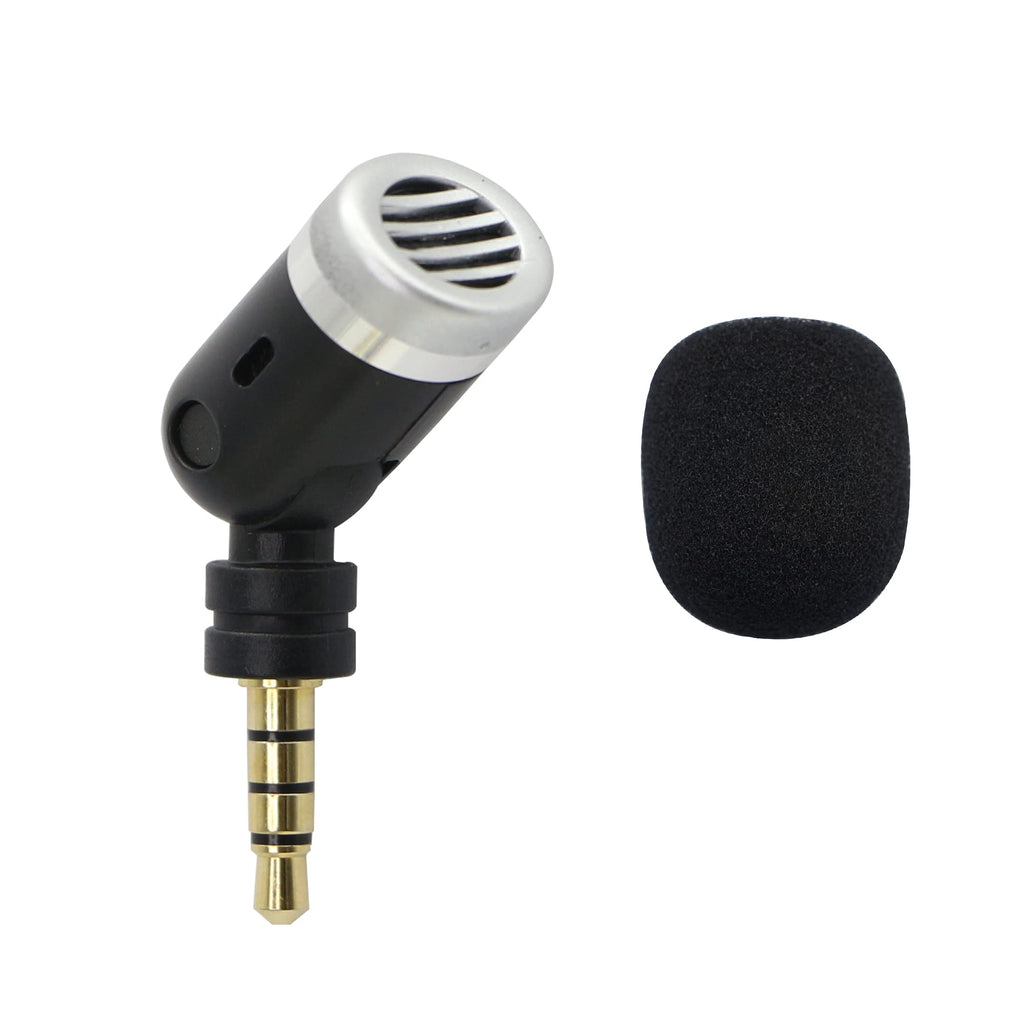 GINTOOYUN SmartMic Mini TRRS Condenser Microphone,3.5mm Flexible Microphone for Video Vlogging,Camera,Video Conference,Laptop, etc (Black-TRRS) Black-TRRS