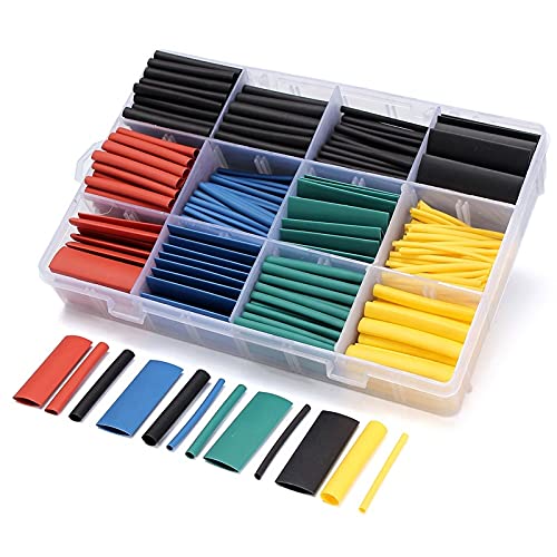 530Pcs Heat Shrink Tubing Insulated Sleeving Wire Heat Shrink Wrap Car Electrical Cable Tubing Kit