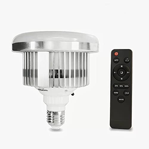 95W Light Bulb Professional Photography Remote Control LED Softbox Light Bulb in E27 Socket, Adjustable Color Temperature 3000k to 6500k Lighting Photo Studio Lamp 1 Pack … 95W lightblub