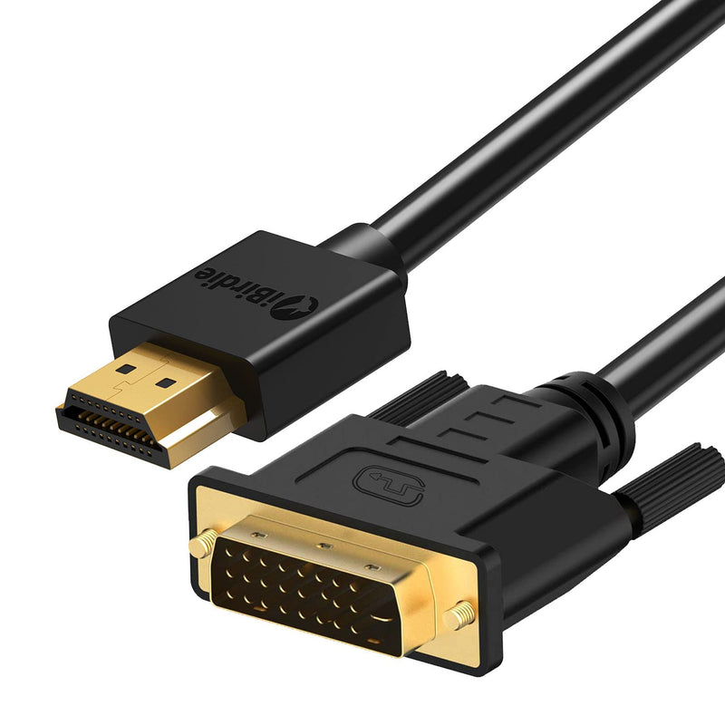 HDMI to DVI Cable 3 Feet (do DVI to HDMI) Support 1440p 1080p High Speed HDMI Male A to DVI-D