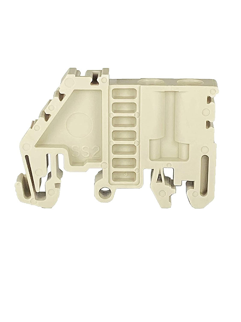ICI Dinkle SS2 DIN Rail Terminal Block End Bracket 32mm 35 mm Rail, Pack of 4