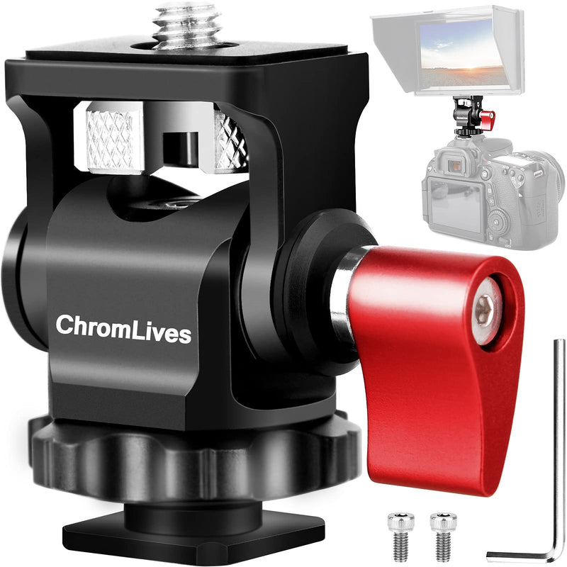 [AUSTRALIA] - Field Monitor Mount Holder,ChromLives Swivel and Tilt Adjustable Camera Monitor Holder Mount with Cold Shoe for 5/7 inch Monitors,Support Tilt 180° and Swivel 360°(2021 Updated) Field Monitor Mount 