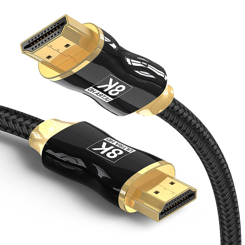 8K HDMI 2.1 Cable 6 Ft,Supports 48Gbps 8K@60Hz 4K@120Hz eARC HDCP2.2 2.3 Compatible with Apple Sony LG Samsung TV,PS5,PS4,One Series X,Xbox(Zinc Alloy housing) 6ft