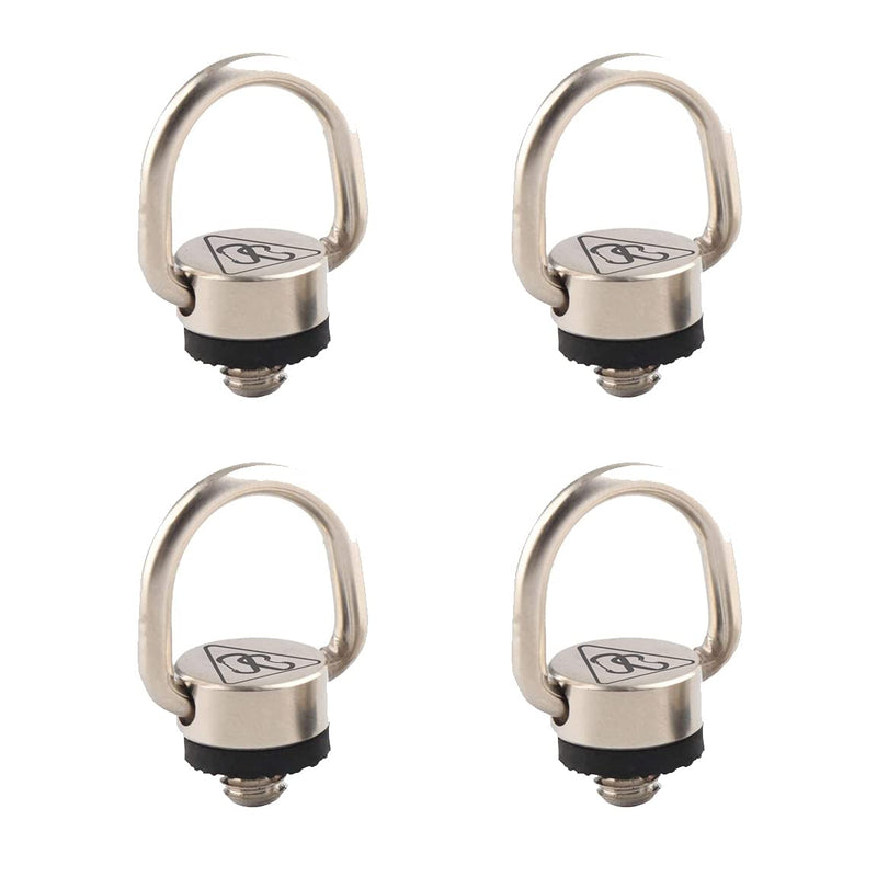 Danger Buddies Camera Carabiner Clip D-Ring - Easily Attach a Carabiner to Your Camera with This 1/4-20 Tripod Mount D-Ring (4-Pack) 4-Pack