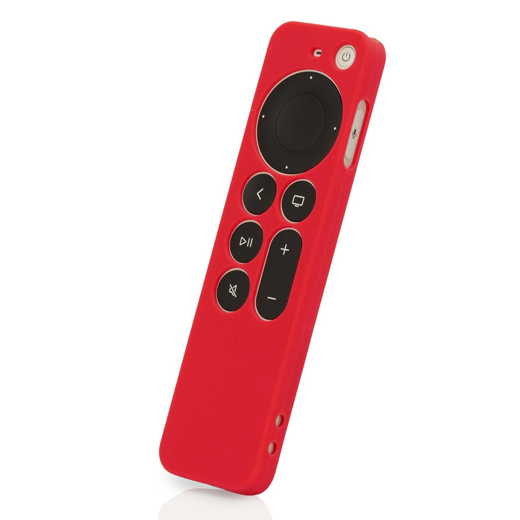 Red Remote Cover Case Replacement for New Apple 4k TV 2021 Series 6 Generation / 6th Gen Remote Contro, Silicone Skin with Lanyard - LEFXMOPHY RED