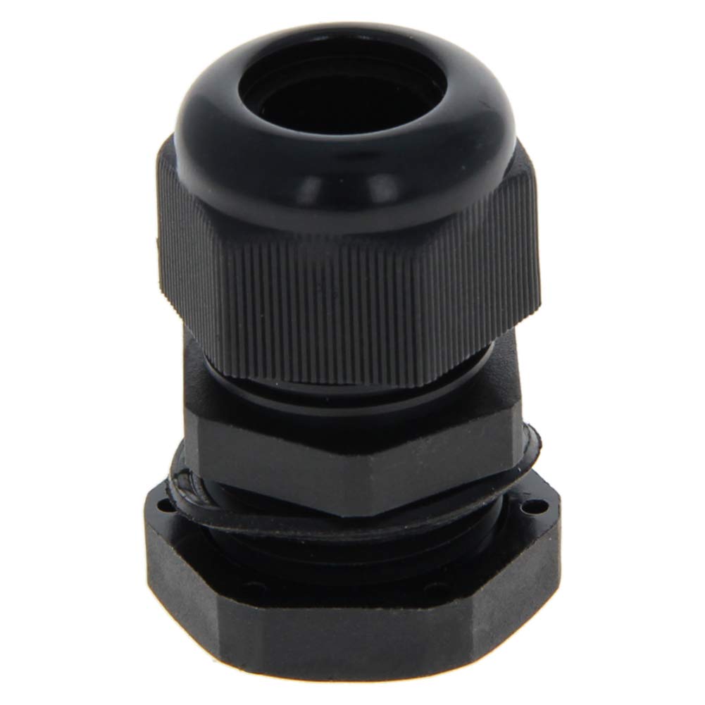 Jutagoss Cable Gland Locknut for 8-14mm Dia Wire Plastic Waterproof Adjustable Cable Glands Joints NPT1/2 Black 10 PCS