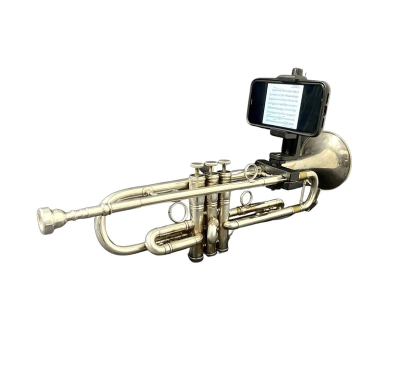 GripOPhone Trumpet Lyre - Securely Mount Your Phone to Your Horn, Easily Read Music from PDF, Take videos while playing, Made in USA!!