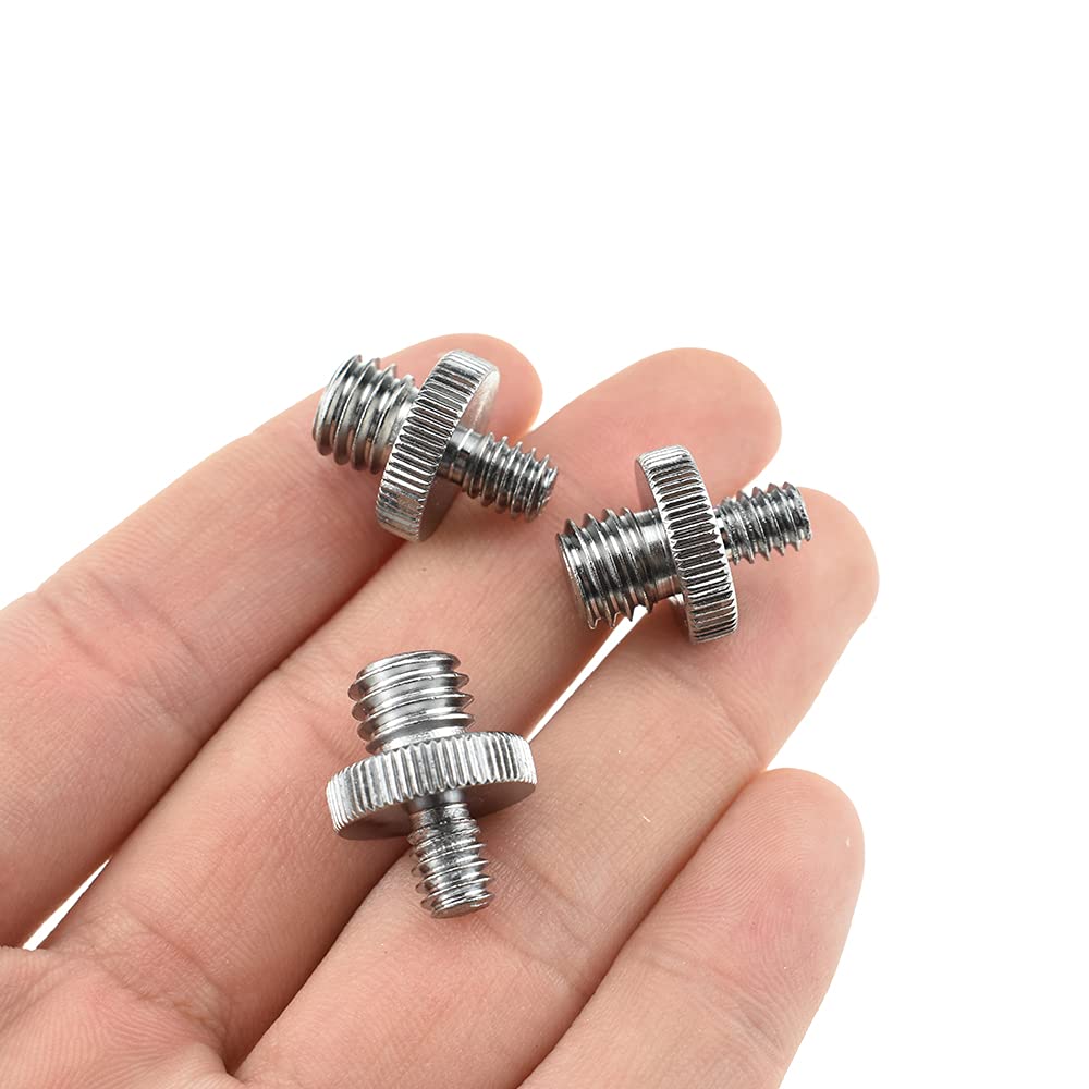 HAHIYO Hahiyo 1/4in-20 Male to 3/8in-20 Male Camera Screw Bolt Sturdy Construction Precision Threads Extra Grip Easy Direction Control Quality Iron 9 pc for Tripod Smallrig Cage Monitor Bracket Plate 1/4"-20 to 3/8"-9Pieces