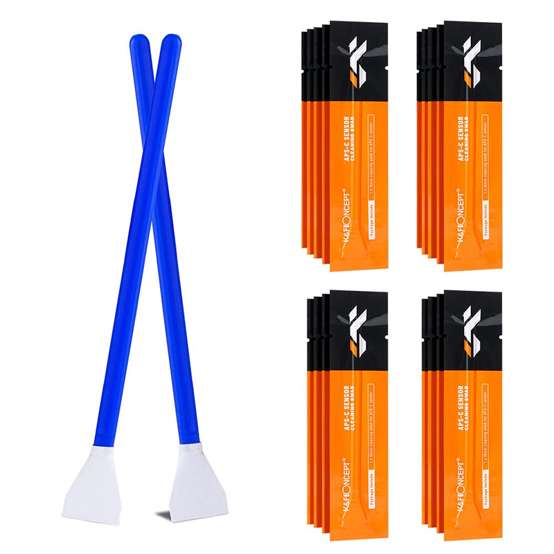 K&F Concept 20 Pack Swabs, APS-C Professional Camera Sensor Cleaner DSLR Sensor Cleaning, Size: 16mm x 16mm 16mm APS-C (20 Pack Swabs)