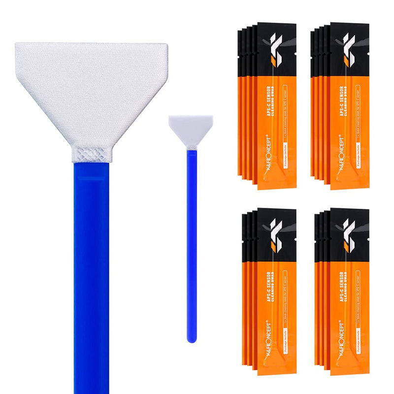 K&F Concept 20 Pack Swabs, Full-Frame Professional Camera Sensor Cleaner DSLR Sensor Cleaning, Size: 24mm x 20mm 24mm Full-Frame (20 Pack Swabs)