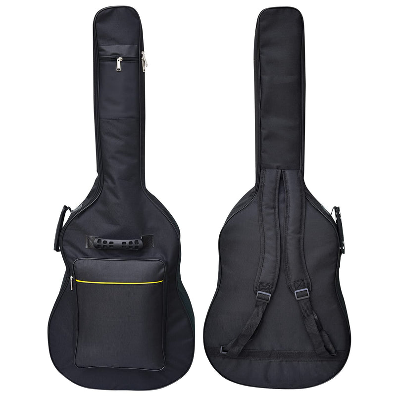 [AUSTRALIA] - DIBOER 41 Inch Acoustic Guitar Case, Acoustic Guitar Bag 0.3 Inch Thicken Sponge Pad 600D Thick Ripstop Waterproof Dual Adjustable Shoulder Strap Soft Guitar Case Gig Bag(black) black 