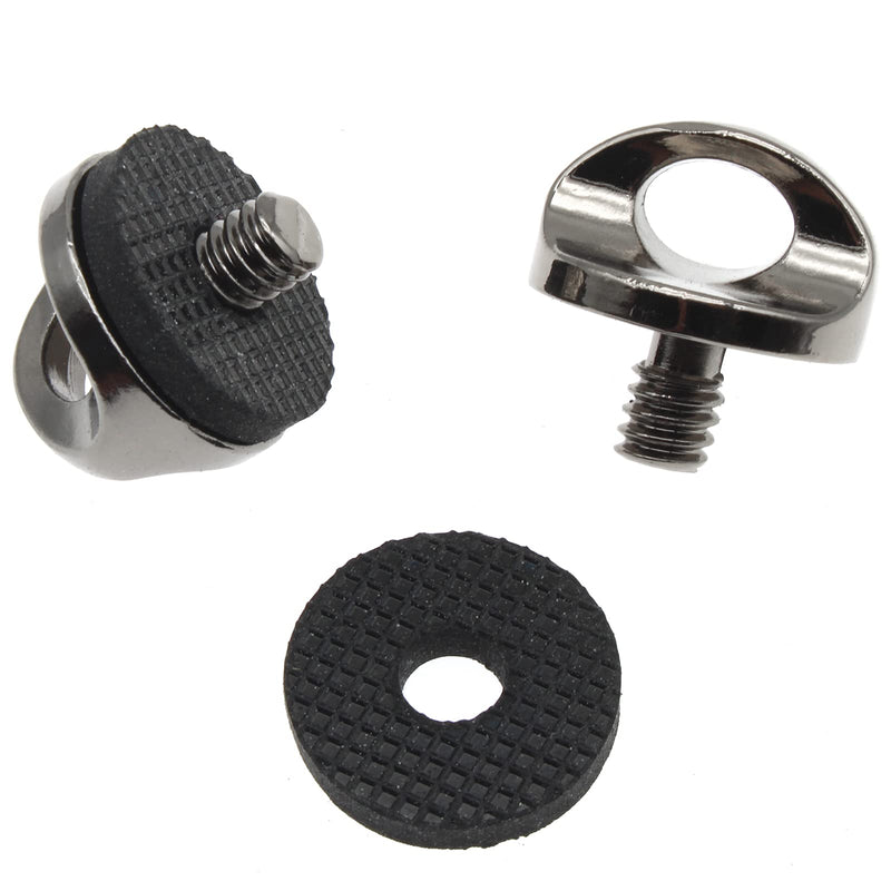 1/4 Thread Camera Neck Strap Screw Holder Zinc Alloy Camera Screw with Rubber Washer 2Pcs