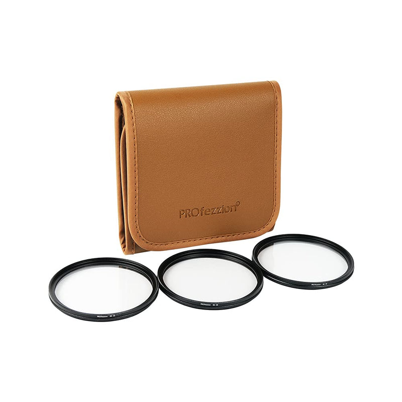 PROfezzion 49mm Star Filter Kit 3 Pieces (4 Points, 6 Points, 8 Points) Adjustable Starburst Filter for Canon EOS M50 M6 M200 with EF-M Kit Lens, Cross Star Effect Filter Set for Camera Lens