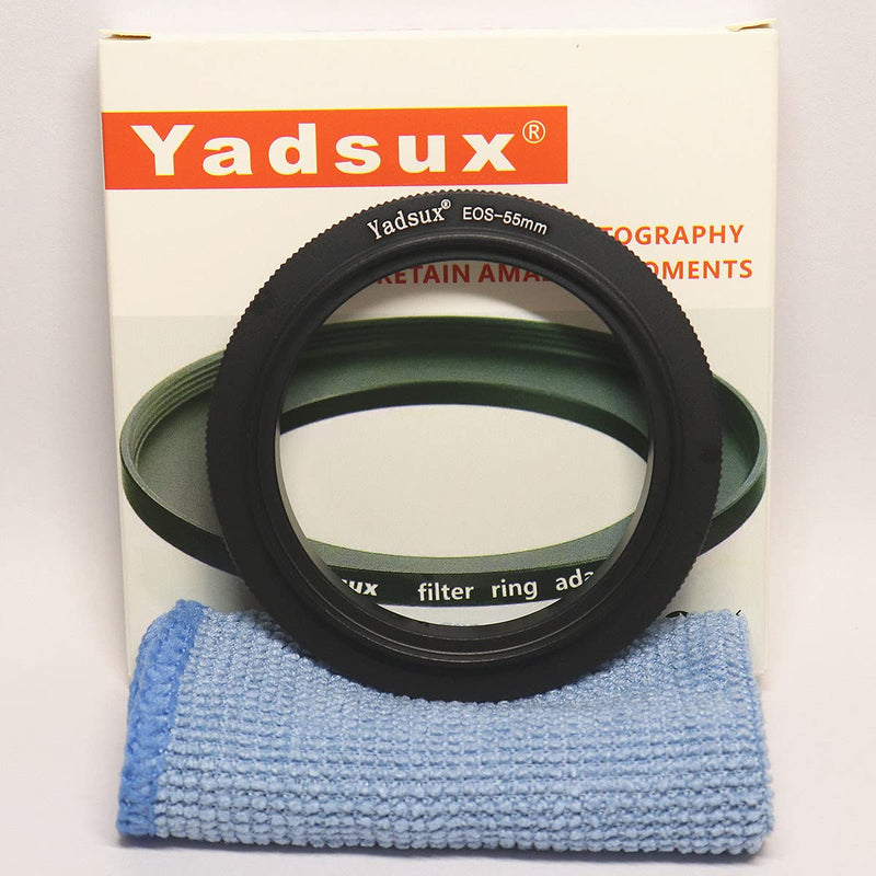 Yadsux EOS-55mm filter threaded macro reverse mount adapter ring Compatible with Canon EOS 1d/1ds Mark II III IV X C 5D 5D Mark II/III 7D 10D 20D 30D 40D 50D 60D Rebel camera to Macro Shoot (EOS-55mm)