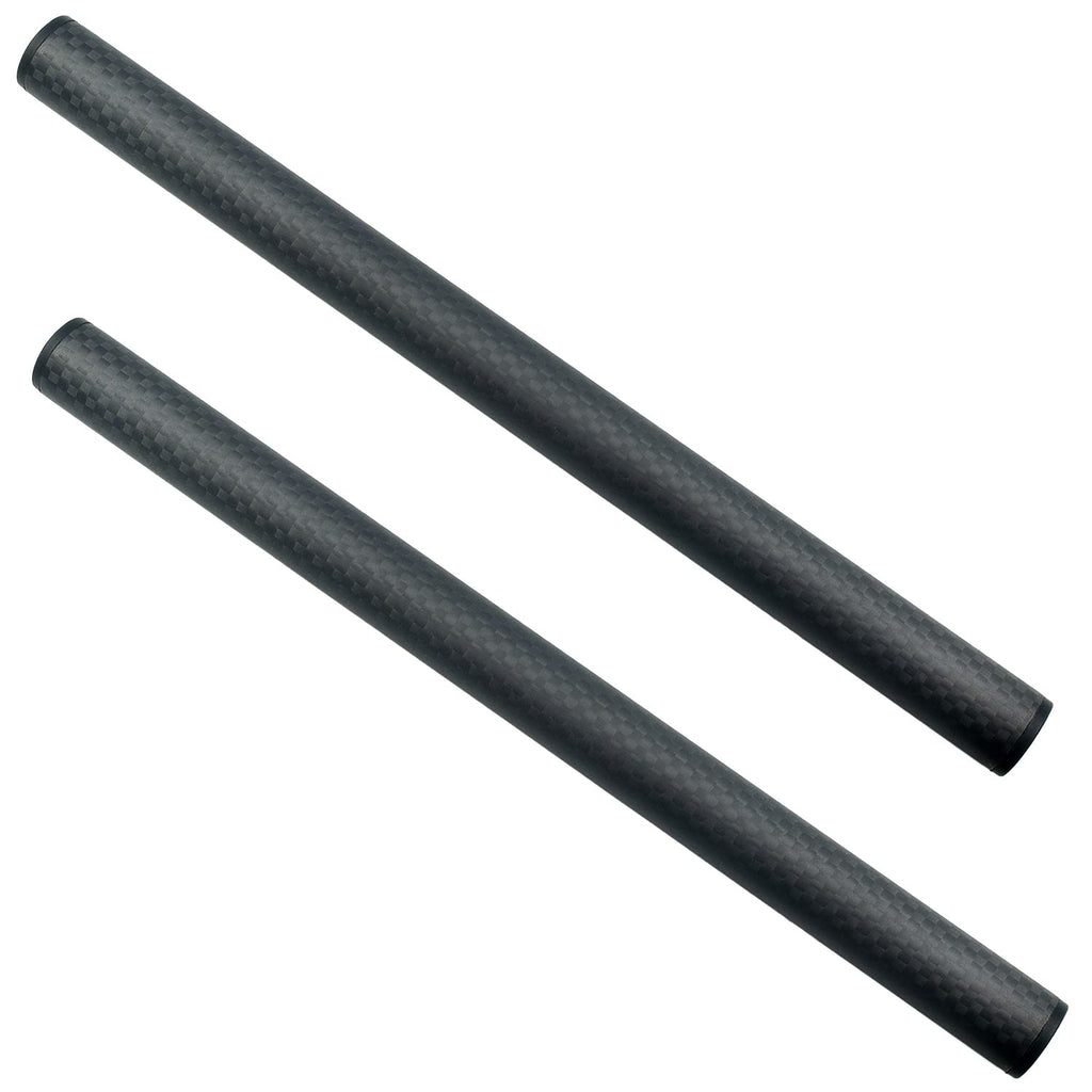 8 inches 15mm Carbon Fiber Rods/Tubes for 15mm Rods Rail Support System,Matte Surface,Pack of 2 8 Inches