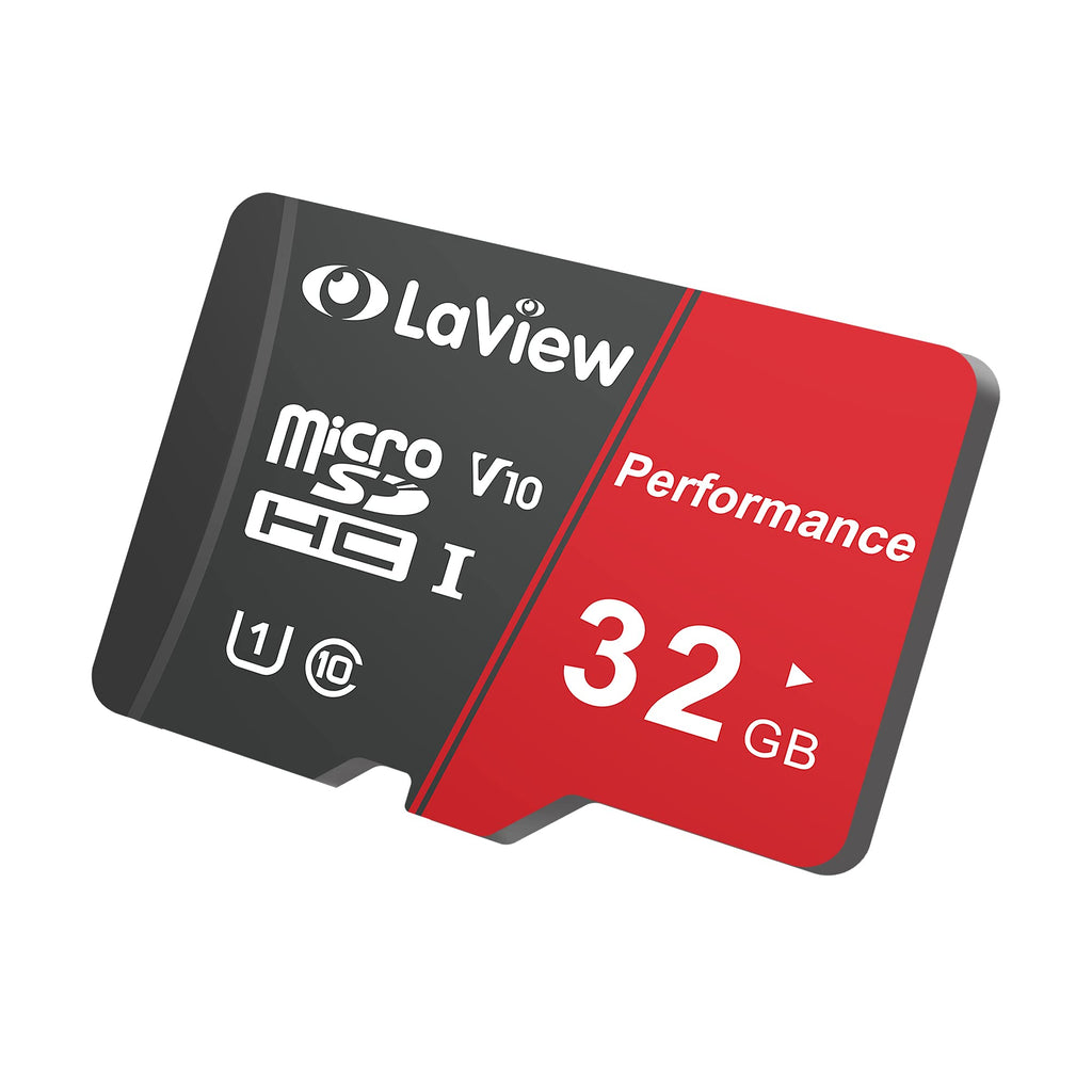 LaView 32GB Micro SD Card, Micro SDXC UHS-I Memory Card – 95MB/s,633X,U1,C10, Full HD Video V10, A1, FAT32, High Speed Flash TF Card P500 for Computer with Adapter/Phone/Tablet/PC 1 Pack