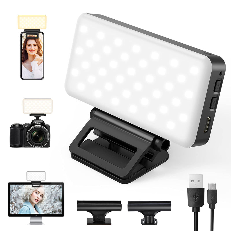 Beedove Video Conference Lighting Kit, Dimmable Webcam Light for Zoom Meeting Calls, Remote Working, Self Broadcasting, Live Streaming, Selfie, Computer Monitor, Laptop, iPad, Camera Video Light