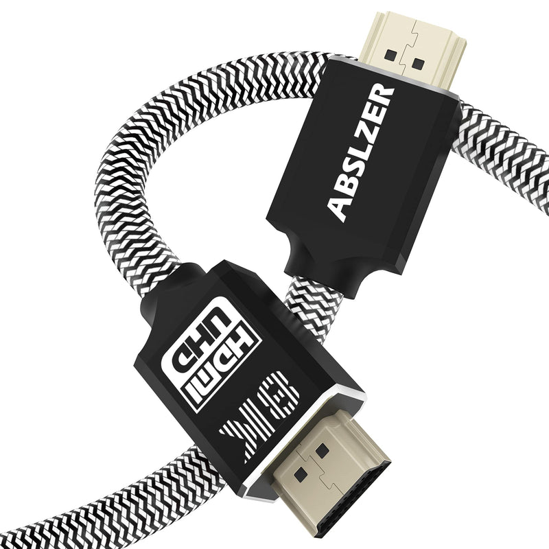 ABSLZER 8K PS5 HDMI Cable 2.1 Certified,48Gbps,High Speed,Faster Than 4K, Compatible with 4K@60Hz/120Hz144Hz,2K,1080P, Certified by UHD HDMI Forum|for PS5, PS4, Xbox, TV, Laptop&More 3.3FT/1M