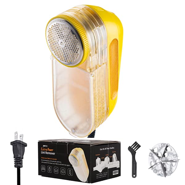 Pionix Extra Power Lint Remover Fabric Shaver - 35W w/ Strong Suction Sweater Lint Remover Shaver, 2-Speed Setting Lint Shaver - Clothes Shaver Lint Remover, Fabric Shaver Fuzz Remover for Furniture