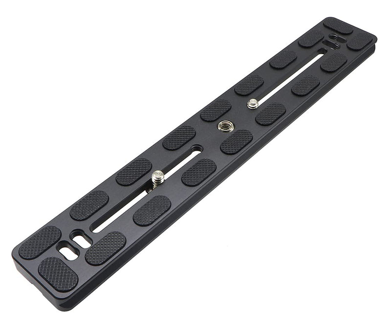 HITHUT PU-250 250mm Universal Long Quick Release Plate Dual Dovetail Slide Rail with D-Ring Screw for Ball Head Tripod Mount DSLR Camera Arca Swiss Compatible