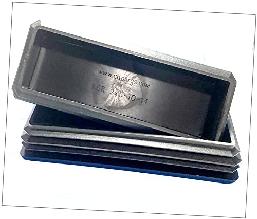 SB Distribution Ltd. SBDs (Pack of 2) 5 Inch x 2 OD Rectangular RER-2X5-10-14 Genuine CAPLUGS USA Make (125 50 mm) 10-14Ga | Hole Size (ID) L 4.74 - 4.83 W 1.74 1.83 LDPE Plugs WFlex Ridges. Black