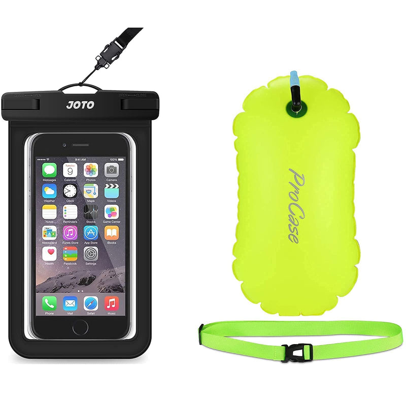 [AUSTRALIA] - JOTO Universal Waterproof Pouch Cellphone Dry Bag Case for Phones up to 7" Bundle with ProCase Swim Buoy Float for Open Water Swimming 