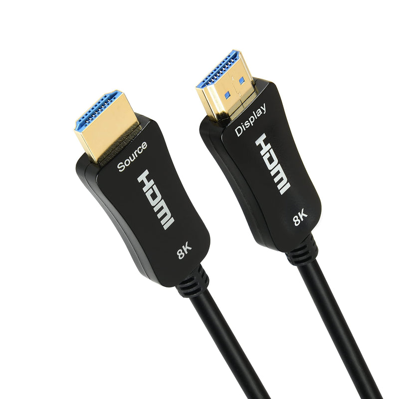 8K Fiber Optic HDMI 2.1 Cable 50 Feet 8K60hz 4K120hz HDCP 2.3 2.2 eARC ARC 48Gbps Ultra High Speed Compatible with Apple-TV Dolby Vision Atmos PS5 PS4, Xbox One Series X, RTX 3080 3090 50Feet