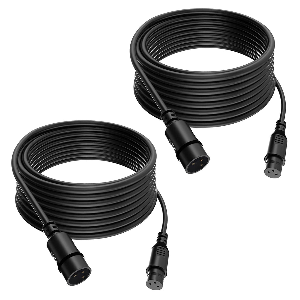 U`King 2 Packs of 9.8 ft/3m DMX Cables, 3 Pin DMX Cable XLR DMX512 Male to Female Stage Lighting Signal Cable Widely Used for Stage and DJ Lighting Connection