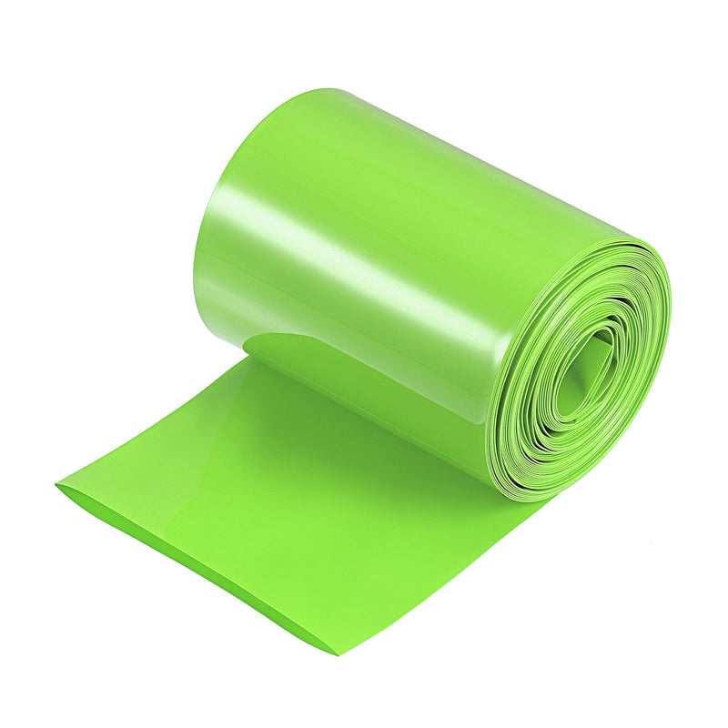 MECCANIXITY Battery Wrap PVC Heat Shrink Tubing 75mm Flat 6m Light Green Good Insulation for Battery Pack