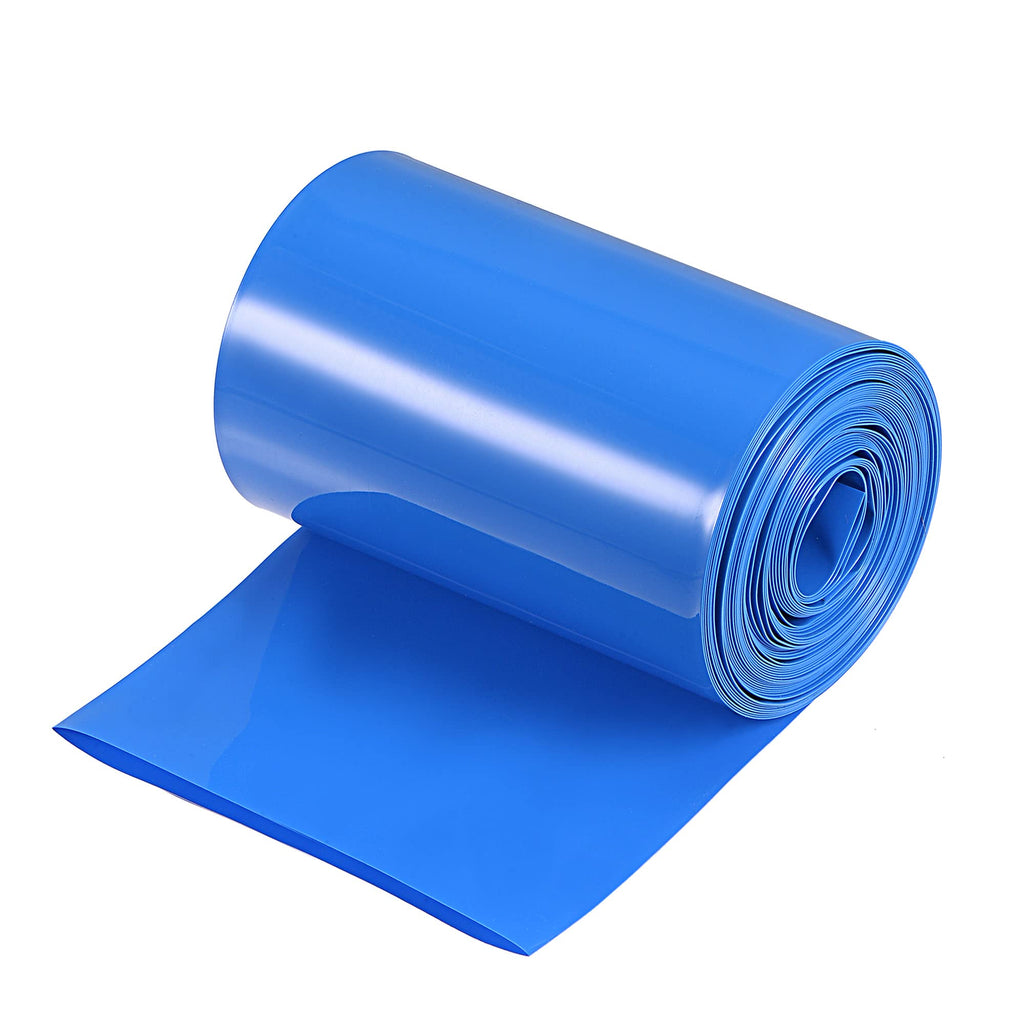 MECCANIXITY Battery Wrap PVC Heat Shrink Tubing 85mm Flat 6m Blue Good Insulation for Battery Pack