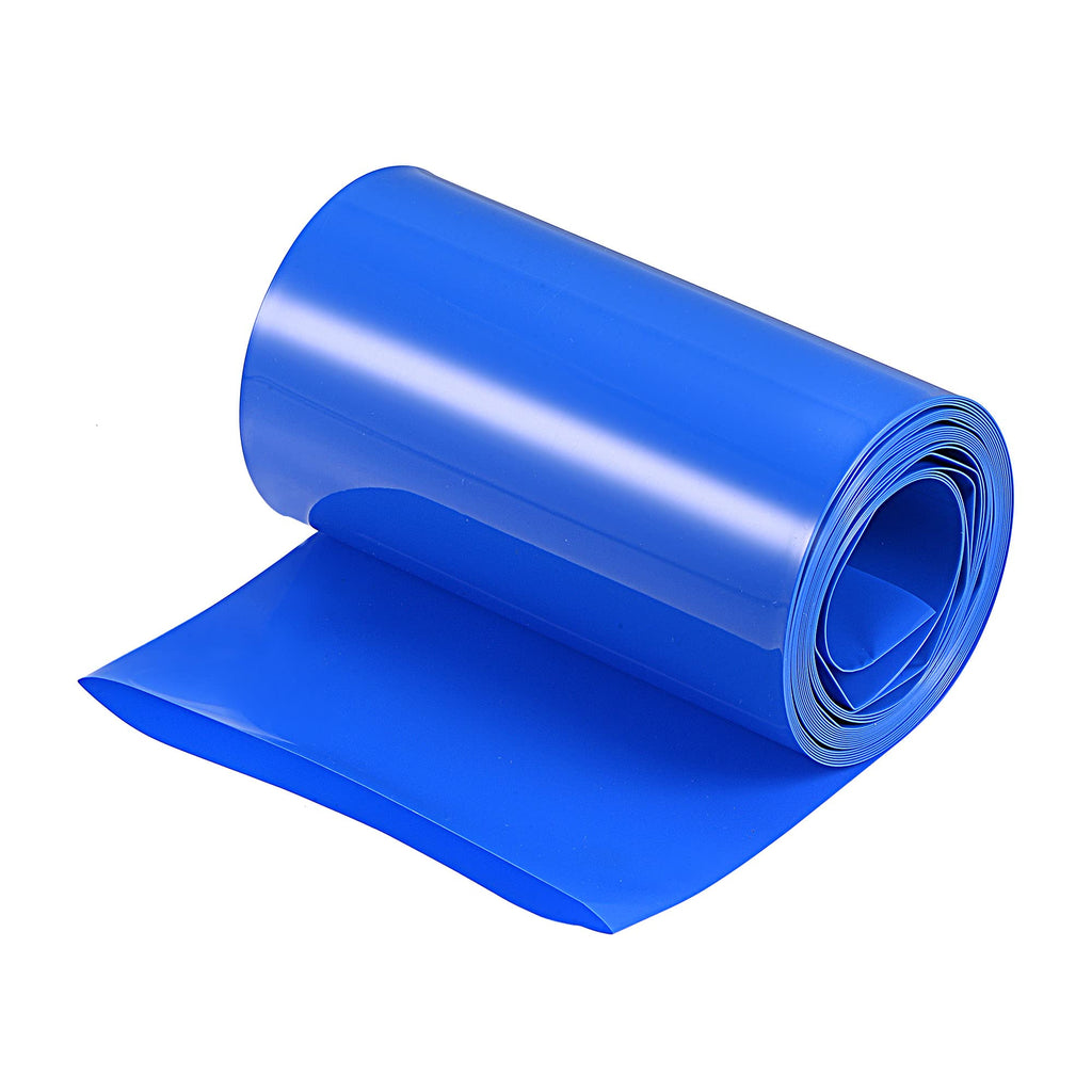 MECCANIXITY Battery Wrap PVC Heat Shrink Tubing 95mm Flat 10 Feet Blue Good Insulation for Battery Pack