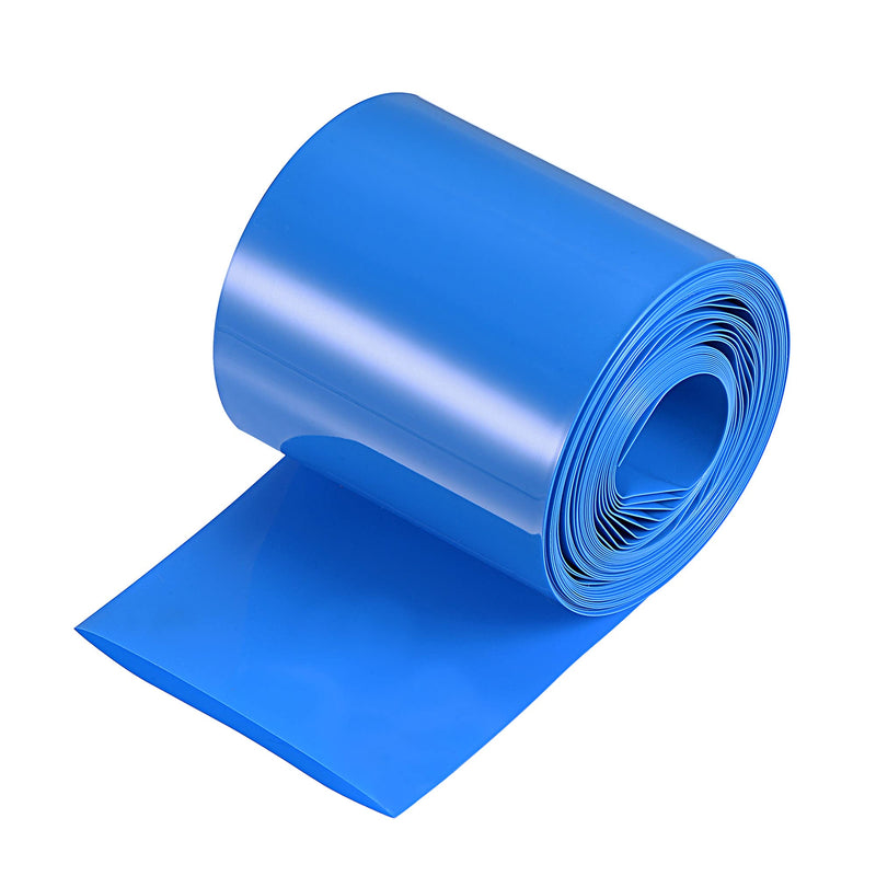 MECCANIXITY Battery Wrap PVC Heat Shrink Tubing 70mm Flat 6m Blue Good Insulation for Battery Pack