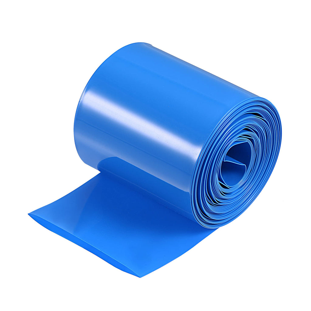 MECCANIXITY Battery Wrap PVC Heat Shrink Tubing 60mm Flat 6m Blue Good Insulation for Battery Pack