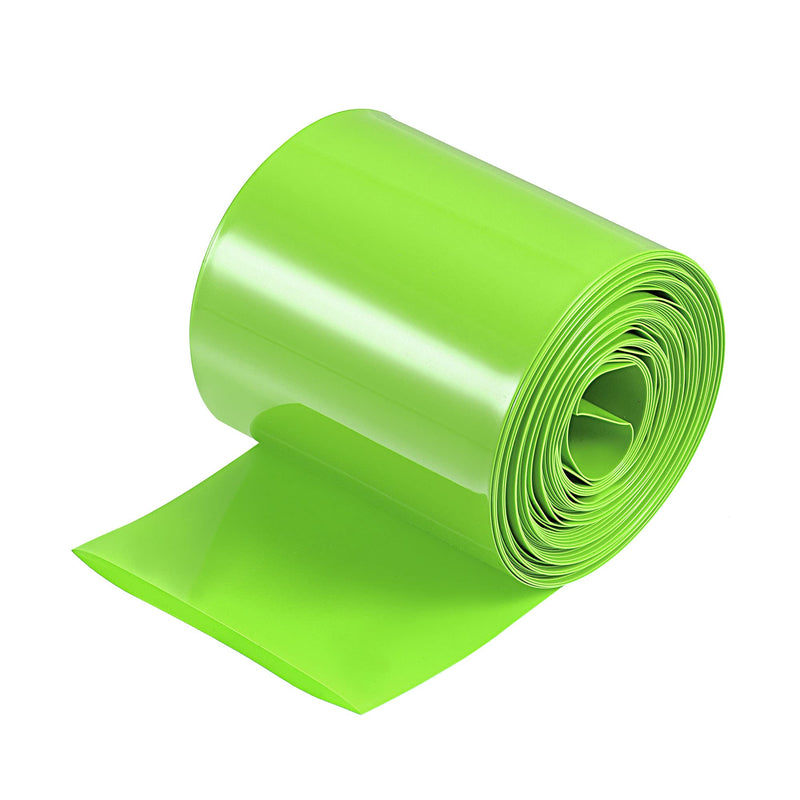MECCANIXITY Battery Wrap PVC Heat Shrink Tubing 66mm Flat 6m Light Green Good Insulation for Battery Pack
