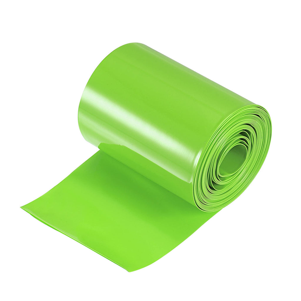 MECCANIXITY Battery Wrap PVC Heat Shrink Tubing 70mm Flat 4m Light Green Good Insulation for Battery Pack
