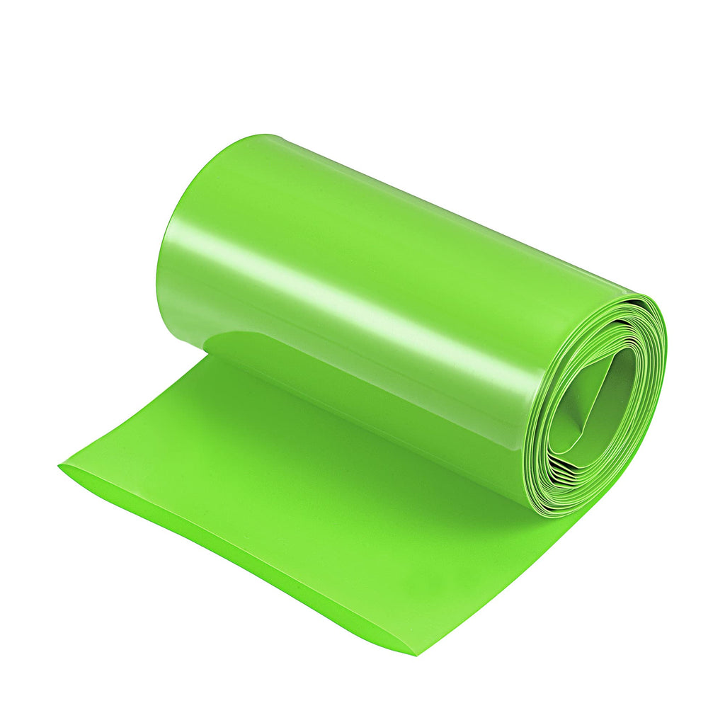 MECCANIXITY Battery Wrap PVC Heat Shrink Tubing 90mm Flat 10 Feet Light Green Good Insulation for Battery Pack