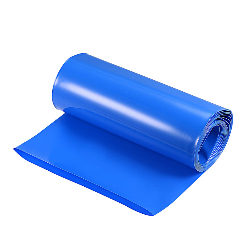 MECCANIXITY Battery Wrap PVC Heat Shrink Tubing 200mm Flat 10 Feet Blue Good Insulation for Battery Pack