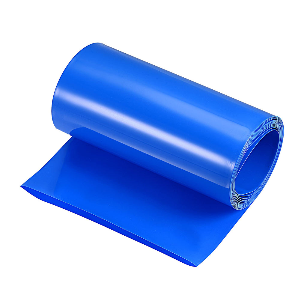 MECCANIXITY Battery Wrap PVC Heat Shrink Tubing 150mm Flat 10 Feet Blue Good Insulation for Battery Pack