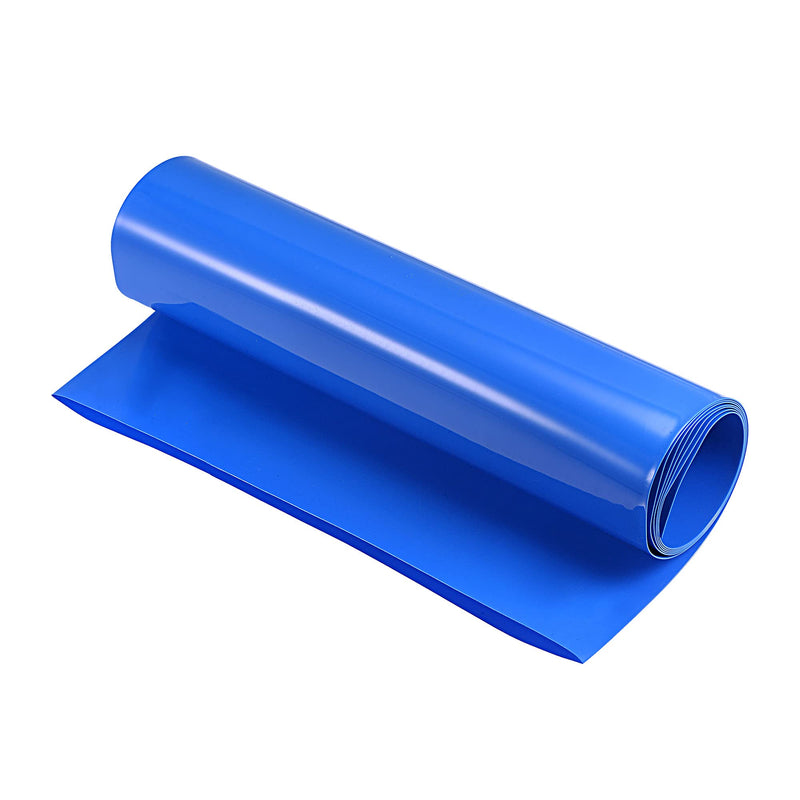 MECCANIXITY Battery Wrap PVC Heat Shrink Tubing 215mm Flat 1m Blue Good Insulation for Battery Pack