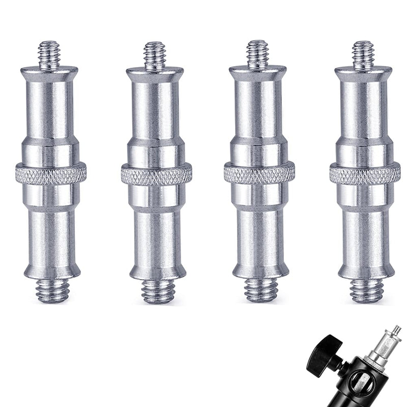 [AUSTRALIA] - 4 Pieces 1/4 to 3/8 inch Male Convertor Threaded Screw Tripod Adapter for Flash Holder, Studio Light Stand, Ball Head, Wireless Flash Receiver, Trigger. 