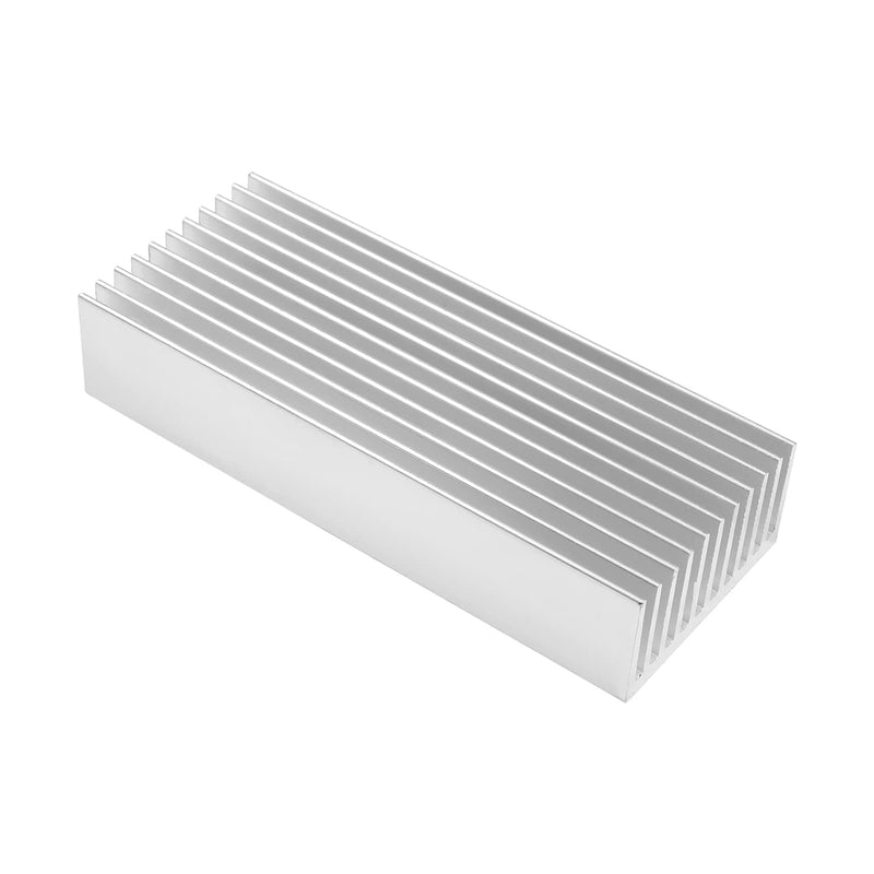 Bettomshin 1pcs Silver High Power Heatsink Kit Aluminum Heatsink Heat Diffuse Cooling Fin 100x40x20mm for Cooling IC Chips 3D Printer
