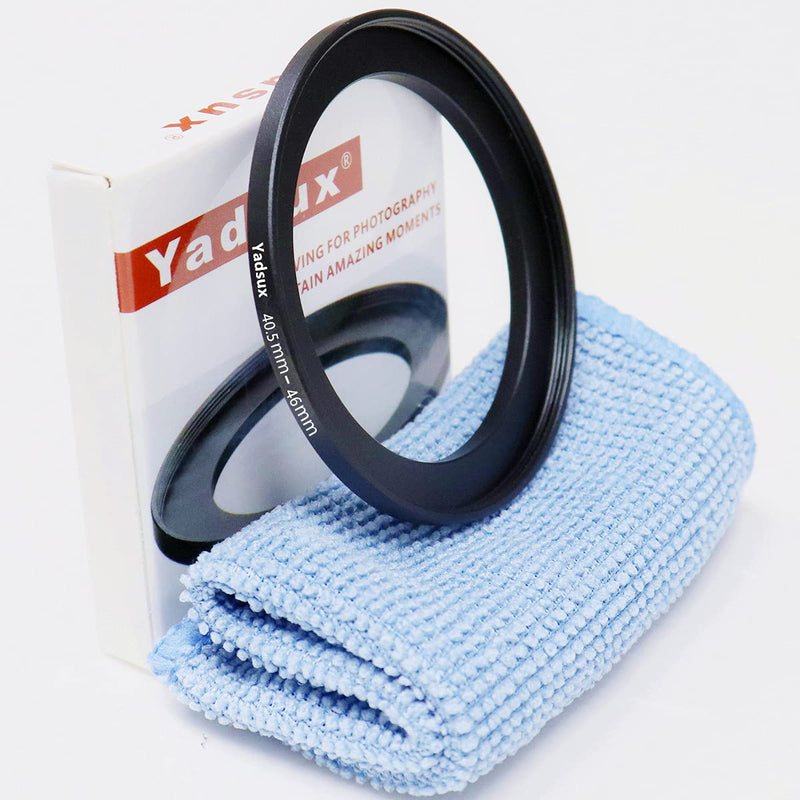 40.5mm to 46mm Step Up Ring, for Camera Lenses and Filter,Metal Filters Step-Up Ring Adapter,The Connection 40.5MM Lens to 46MM Filter Lens Accessory,Cleaning Cloth with Lens 40.5mm to 46mm