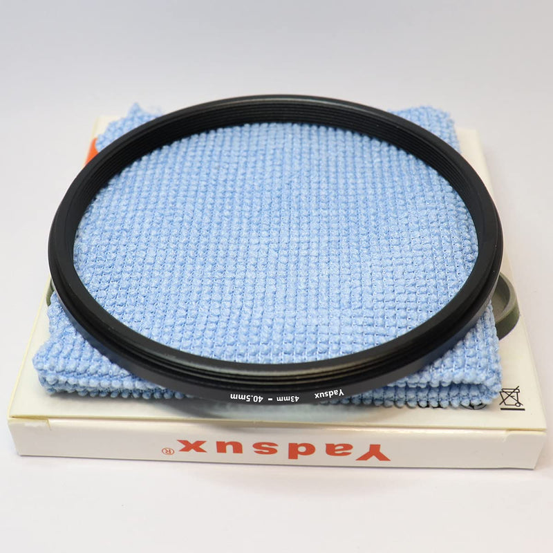 43mm to 40.5mm Step Down Lens Adapter Ring for Camera Lenses Filters,Metal Filters Step Down Ring Adapter,The Connection 43MM Lens to 40.5MM Filter Lens Accessory,Cleaning Cloth with Lens 43mm to 40.5mm