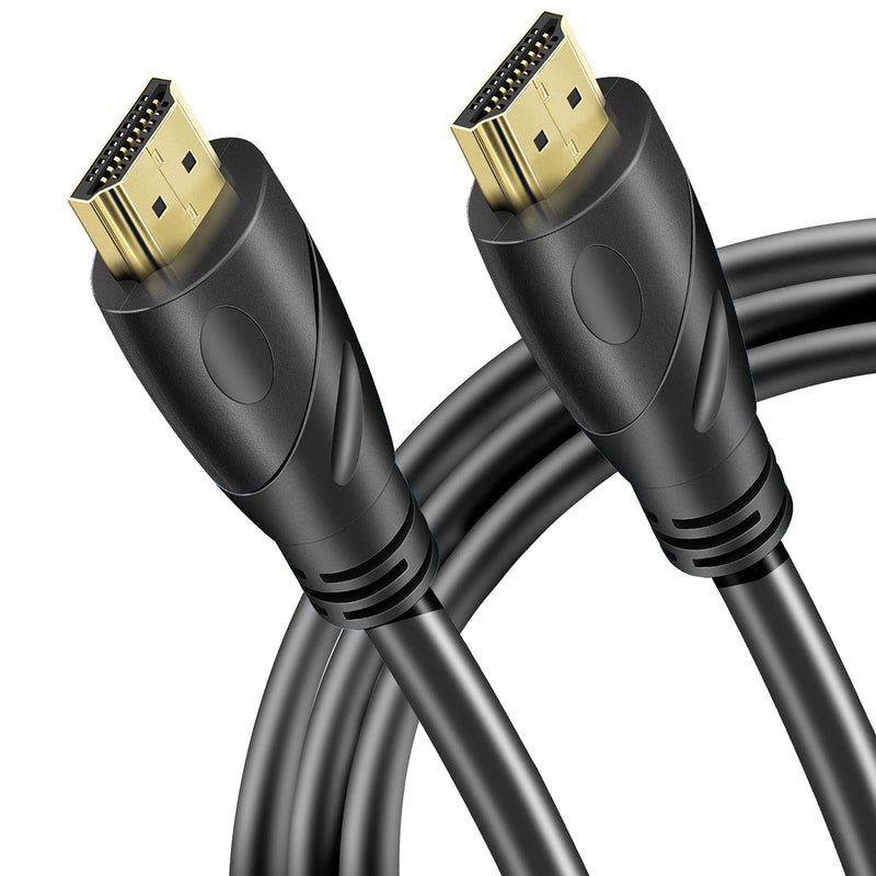 4K HDMI Cable - Rommisie (HDMI 2.0,18Gbps) Ultra High Speed Gold Plated Connectors,Ethernet Audio Return,Video 4K,FullHD1080p 3D Compatible with Xbox Playstation Arc PS3 PS4 PS9 PC HDTV (6.6FT, Black) 6.6FT
