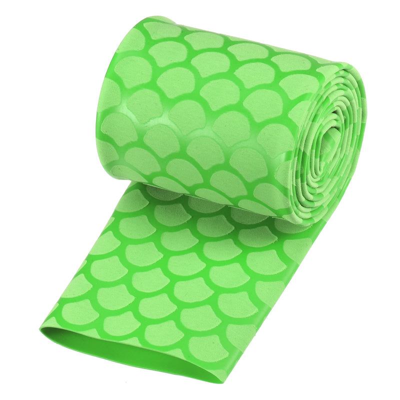 uxcell Heat Shrink Wrap Tubing Sleeve for Fishing Rod Grips Handle, 63mm Flat 3.3ft 2:1 Ratio Green