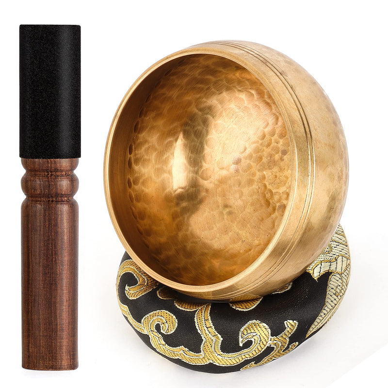 [AUSTRALIA] - Tibetan Singing Bowls Set-100% Handmade Sound Bowl Meditation Set for Meditation, Yoga, Chakra, Sound Healing, Perfect Christmas Gifts for Women (3.15" Classic Hammered) 3.15" Classic Hammered 