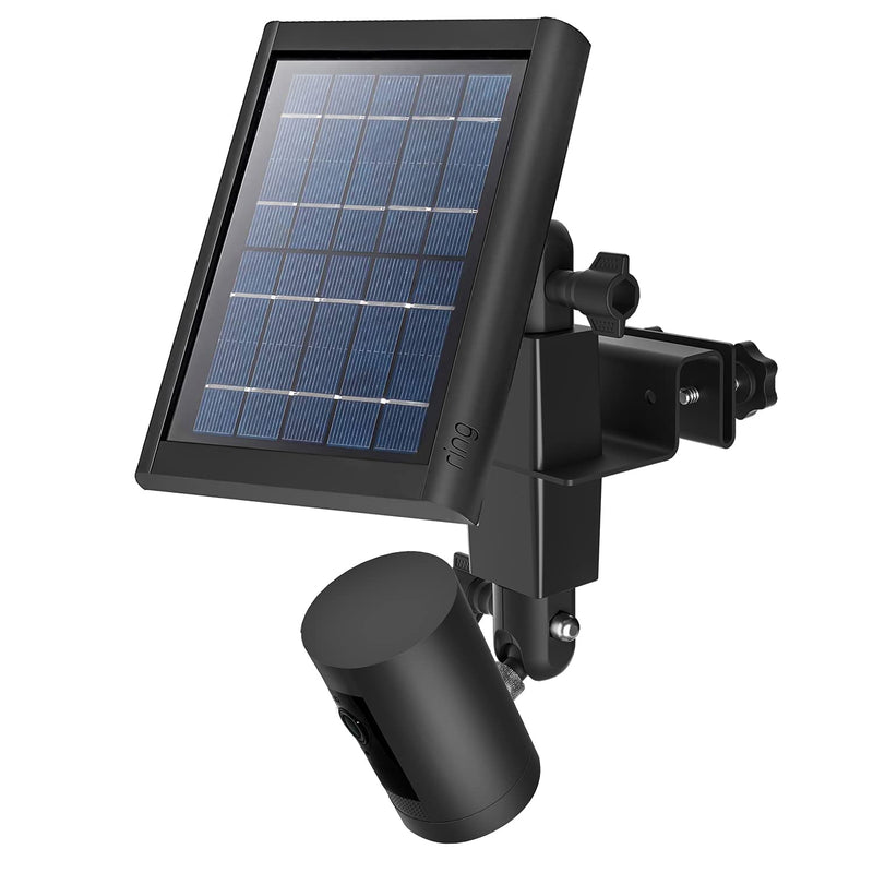 [AUSTRALIA] - HOLACA 2-in-1 Weatherproof Gutter Mount for Ring Solar Panel, Spotlight Cam Battery and Stick Up Cam Battery Outdoor Mount Accessories for Ring Solar Panel (Black) Black 