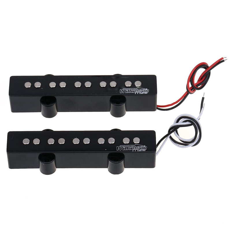 Wilkinson M-series WOJB5 Variable Gauss Ceramic Jazz Bass Pickups Set for 5-string JB Style Electric Bass, Black