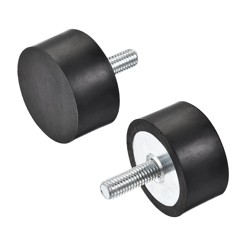 uxcell M8 Rubber Mounts, 2pcs Male Thread Shock Absorber, for Motor Generator Compressor Garage Reverse Pump Impact Air Generator Bobbins, D40mmxH20mm