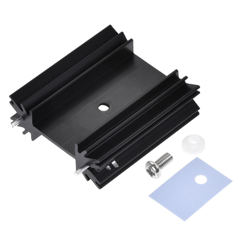 [AUSTRALIA] - uxcell 34mm x 25mm x 12mm TO-220 Aluminum Heatsink for Cooling Transistor Diodes with 2 Support Pin Black 6pcs 